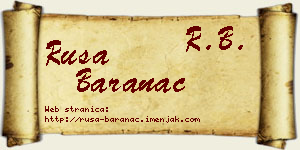 Rusa Baranac vizit kartica